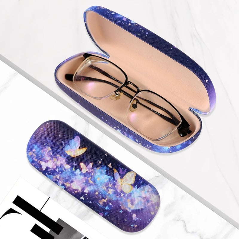 PERFECTSIGHT Store Hard Shell Eyeglasses Case, PU Leather Protective Glasses Case, Cute Eyeglass Case for Women Men Girls - Image 5